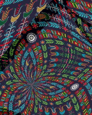 Geleneksel Macar nakış motifi ile dekoratif arkaplan