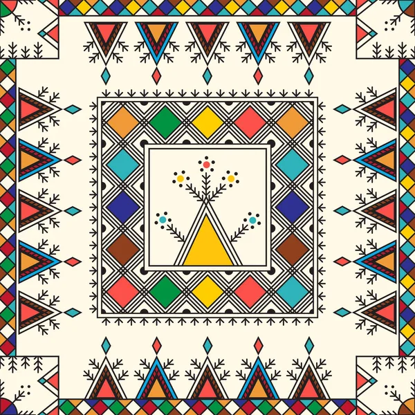 Al-Qatt Al-Asiri 'nin geleneksel resimlerinden esinlenilmiş dekoratif geometrik yineleme deseni