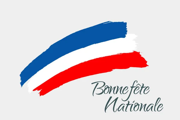 Ulusal Fransa Günü Vektör Şablonu Tebrik Kartları Bayram Kutlamaları Geleneksel — Stok Vektör