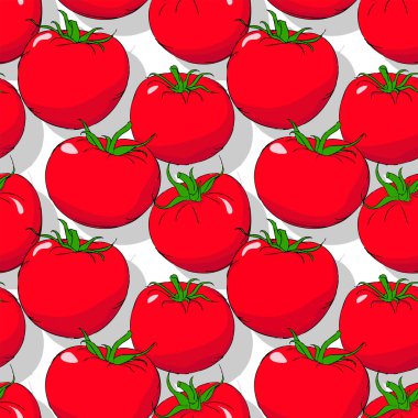 Domatesler tekrarlanıyor, düzenlenebilir vektör şablonu