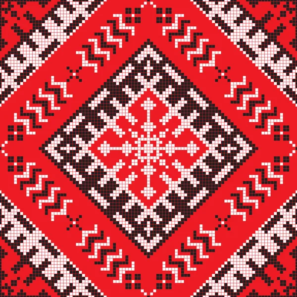 Dekorativní Opakující Vzor Inspirovaný Tradiční Ruskou Výšivkou — Stockový vektor