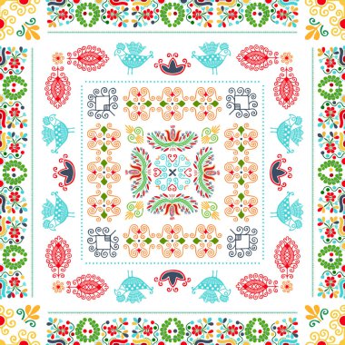 Geleneksel Macar nakışından esinlenilmiş kusursuz desen tasarımı