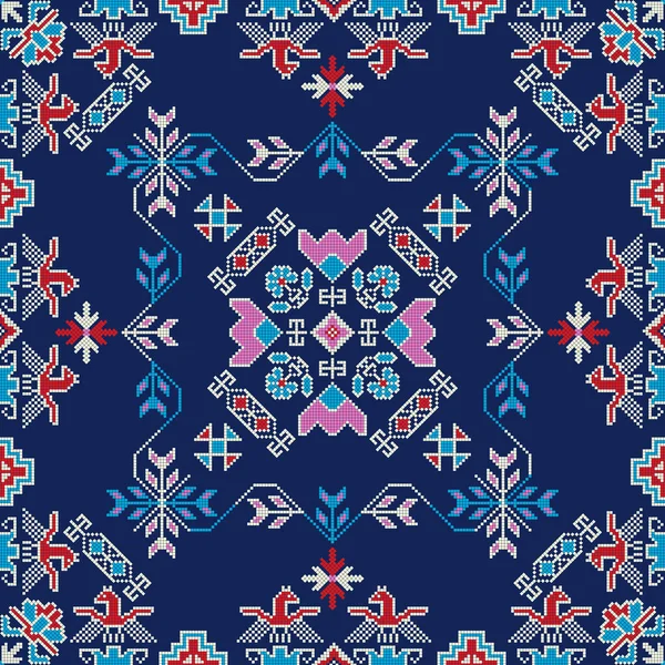 Geleneksel Gürcistan halk sanatı nakış vektör deseni