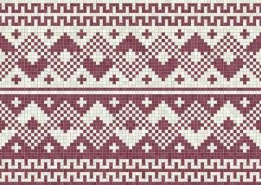 İskandinav tarzı, pürüzsüz mozaik döşeme deseni