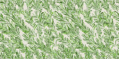 Şekil verilmiş, el yapımı köknar ağacı dalları ve kar taneleri kış tatilleri için kusursuz vektör dizaynı. Web ve yazdırma için şenlikli dekoratif arkaplan