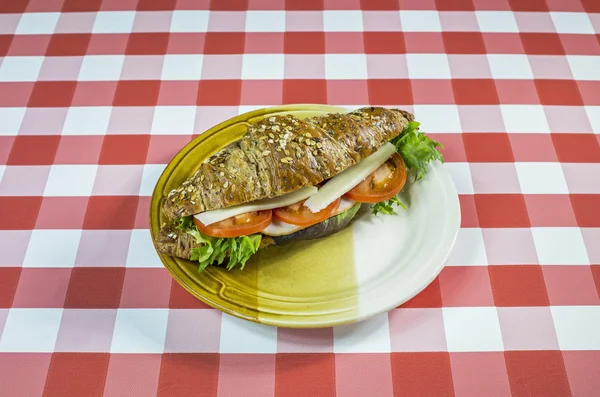 Squallido panino al croissant — Foto Stock