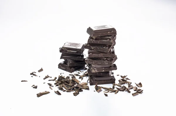Куча тёмного шоколада — стоковое фото