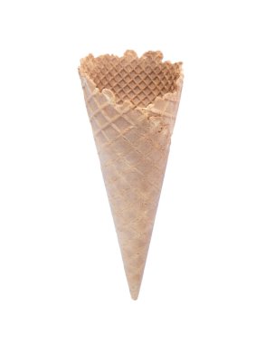 Krema konisi kırpma yolu ile beyaz arkaplanda izole edildi.