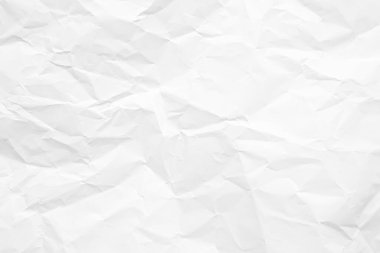 Temiz beyaz kağıt, kırışık, soyut arka plan.