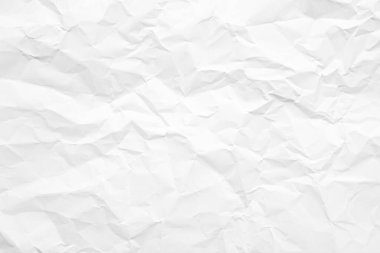 Temiz beyaz kağıt, kırışık, soyut arka plan.