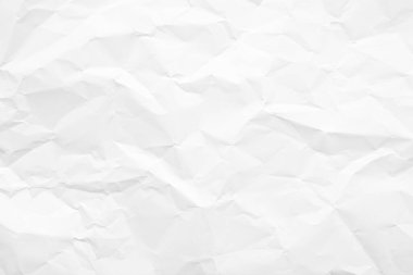 Temiz beyaz kağıt, kırışık, soyut arka plan.