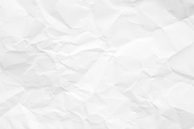 Temiz beyaz kağıt, kırışık, soyut arka plan.