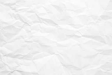 Temiz beyaz kağıt, kırışık, soyut arka plan.