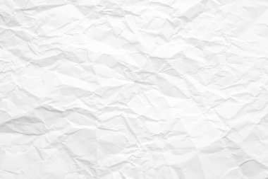 Temiz beyaz kağıt, kırışık, soyut arka plan.