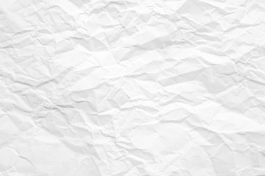 Temiz beyaz kağıt, kırışık, soyut arka plan.