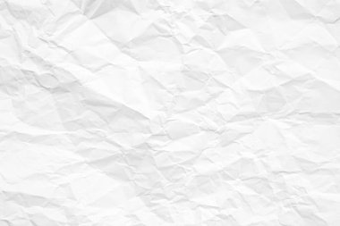Temiz beyaz kağıt, kırışık, soyut arka plan.