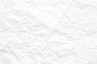 Temiz beyaz kağıt, kırışık, soyut arka plan.