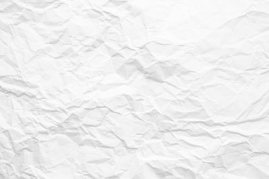 Temiz beyaz kağıt, kırışık, soyut arka plan.