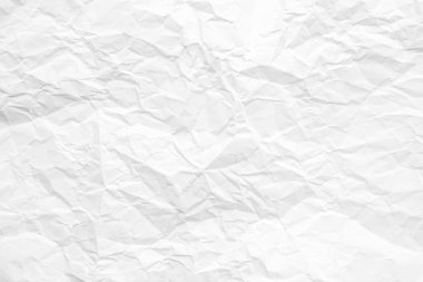 Temiz beyaz kağıt, kırışık, soyut arka plan.