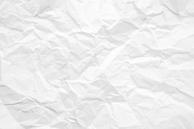Temiz beyaz kağıt, kırışık, soyut arka plan.