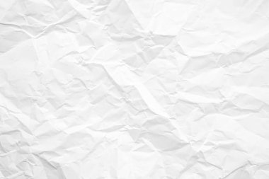 Temiz beyaz kağıt, kırışık, soyut arka plan.