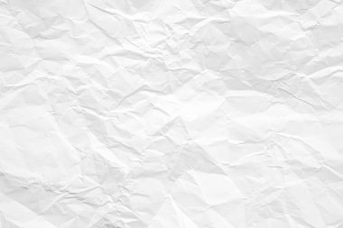 Temiz beyaz kağıt, kırışık, soyut arka plan.