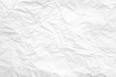 Temiz beyaz kağıt, kırışık, soyut arka plan.