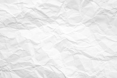 Temiz beyaz kağıt, kırışık, soyut arka plan.