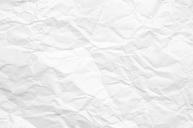 Temiz beyaz kağıt, kırışık, soyut arka plan.