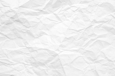 Temiz beyaz kağıt, kırışık, soyut arka plan.