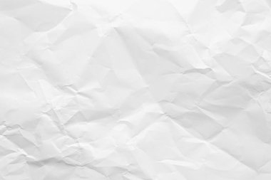 Temiz beyaz kağıt, kırışık, soyut arka plan.