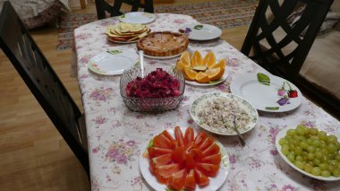 Masa yemek için hazır.