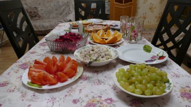 Masa yemek için hazır.