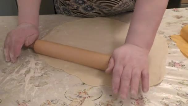 厨师用土豆做饺子 健康食品概念 — 图库视频影像