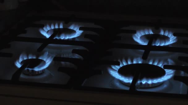 Home Stove Gas Burner Included — Stock Video