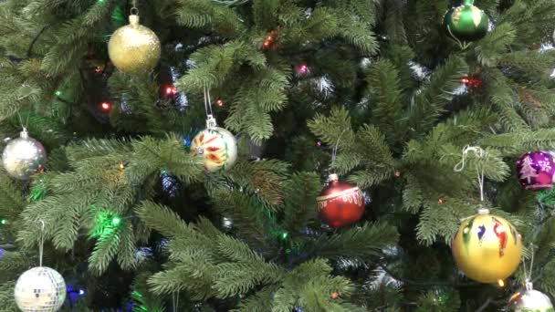 Brinquedos Árvore Natal Ano Novo — Vídeo de Stock