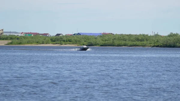 Naryan Mar City Nenets Autonomous Okrug Russie 2021 Navigation Fluviale — Photo