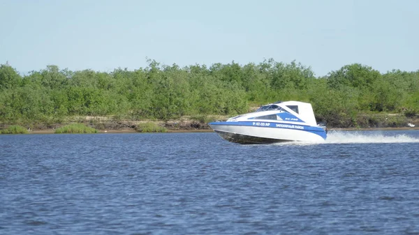 Naryan Mar Nenets Autonomous Okrug Rusia 2021 Navegación Fluvial Por — Foto de Stock