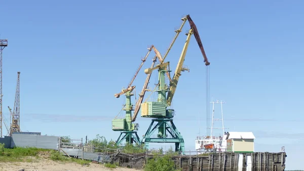 Naryan Mar Stad Nenets Autonome Okrug Rusland 2021 Riviernavigatie Pechorp — Stockfoto