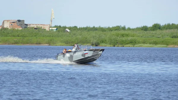 Naryan Mar City Nenets Autonomous Okrug Russia 2021 River Navigation — Stock Photo, Image