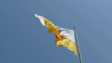 Krasnodar, Rusya, 08.02.2021, Krasnodar armalı bayrak 