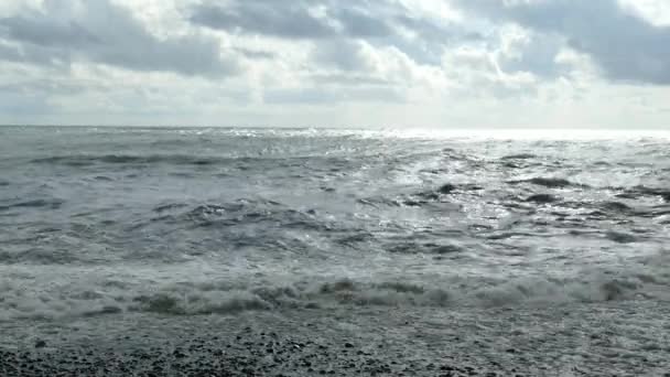Rastlösa Vågor Det Svarta Havet — Stockvideo