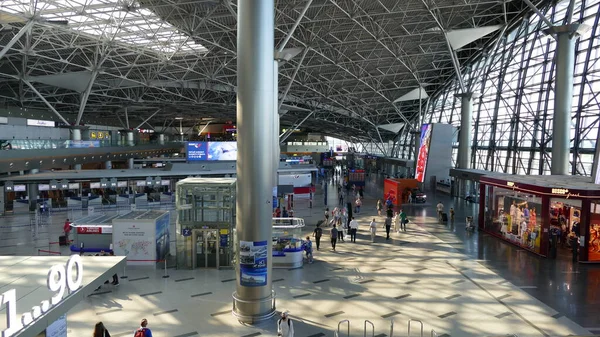 Moskva Ryssland 2021 Vnukovo Flygplats Terminal — Stockfoto