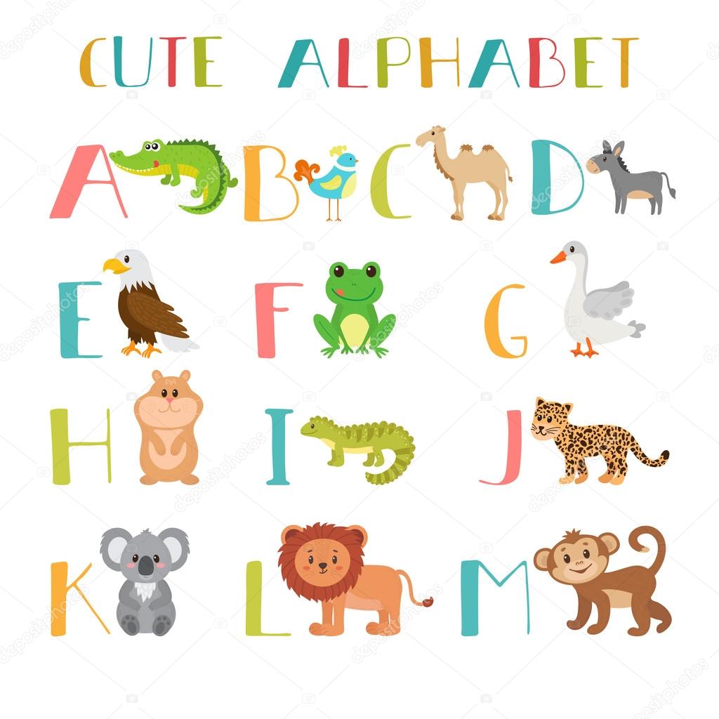 Zoo. Cute cartoon animals alphabet from A to M Stock Vector Image by ©Saenal78 #119293490 Zoo. Cute cartoon animals alphabet from A to M Stock Vector Image by ©Saenal78 #119293490