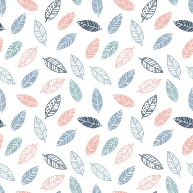 Doğanın kusursuz bir düzeni. Yapraklı çiçek arkaplanı. Kumaş, ambalaj ve tekstil için hoş bir süs. Vektör illüstrasyonu