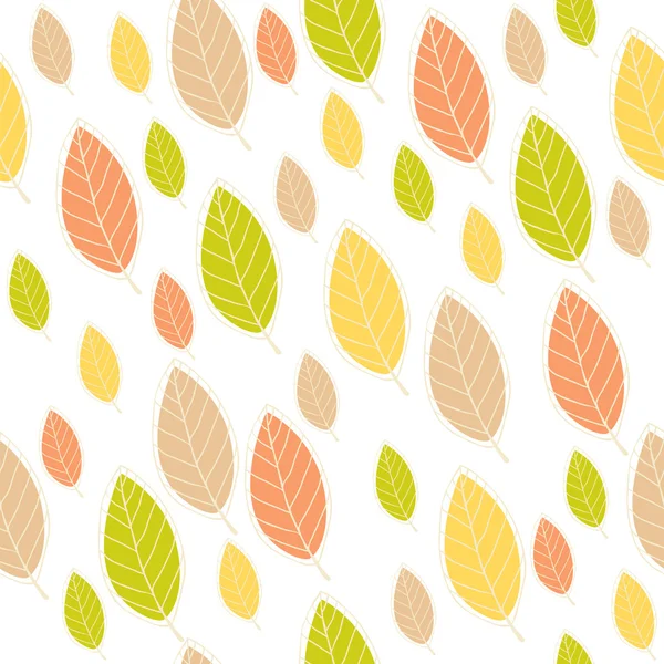 Безшовний візерунок з листям, осінній фон листя — стоковий вектор