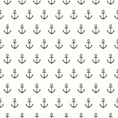 Vektör Dikişsiz desen gri çapa ile