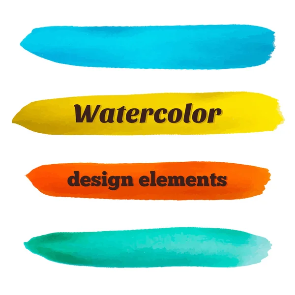 Listras desenhadas à mão. Elementos de design aquarela —  Vetores de Stock