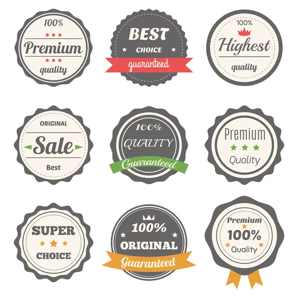 stock vector Vector set of retro labels. Best choice, guaranteed and premium 