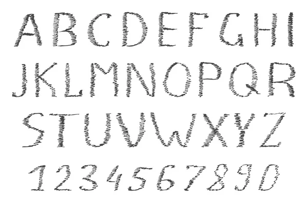 Elle çizilmiş alfabe. Komik vektör yazı tipi